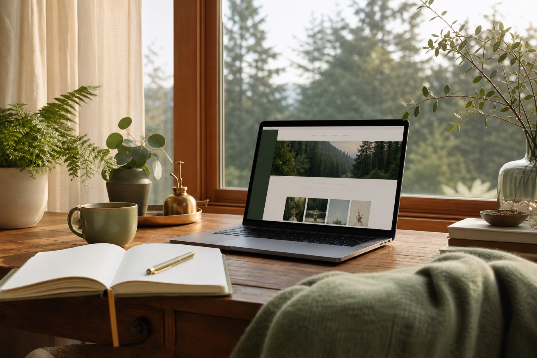 A sunlit design studio